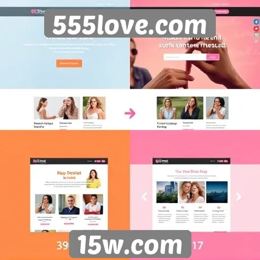 Evolução do design do site 555love.com